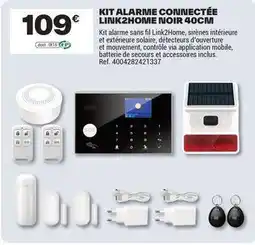 Brico Dépôt Kit alarme connectée linkzhome noir 40cm offre