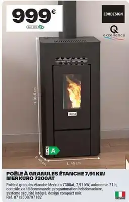 Brico Dépôt Qlima - poêle à granules étaineche 7.91 kw offre
