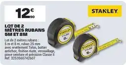 Brico Dépôt Stanley - lot de 2 mètres rubanis 5m et 8m offre