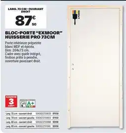 Brico Dépôt Dim - bloc-porte eximoor pro 73 cm offre