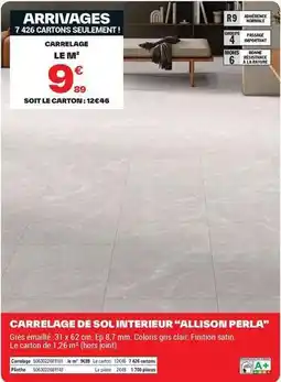 Brico Dépôt Carrelage de sol interieur allison perla offre