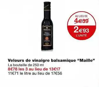 Monoprix Velours De Vinaigre Balsamique offre