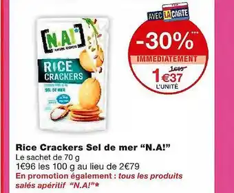 Monoprix Rice Crackers Sel De Mer offre