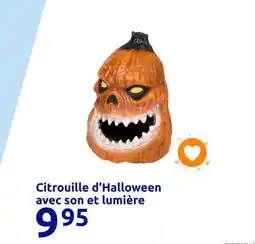 Action Citrouille d'halloween avec son et lumière offre