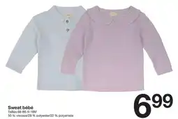 Zeeman Sweat bébé offre