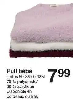 Zeeman Pull bébé offre