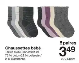 Zeeman Chaussettes bébé offre