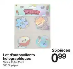 Zeeman Lot d'autocollants holographiques offre