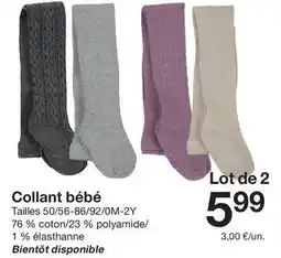 Zeeman Collant bébé offre