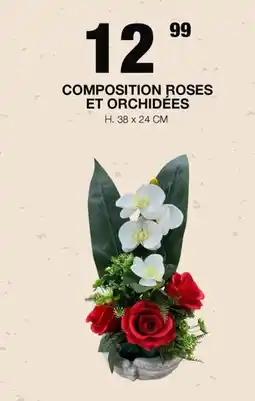 Marché aux Affaires COMPOSITION ROSES ET ORCHIDÉES offre