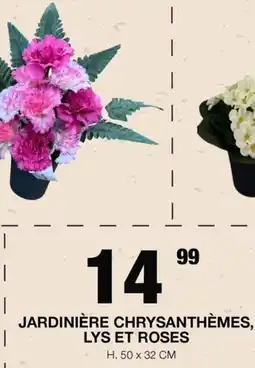Marché aux Affaires JARDINIÈRE CHRYSANTHÈMES, LYS ET ROSES offre