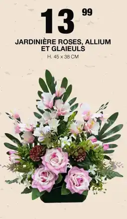 Marché aux Affaires Jardiniere roses allium et graieuls offre