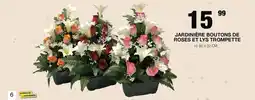Marché aux Affaires JARDINIÈRE BOUTONS DE ROSES ET LYS TROMPETTE offre
