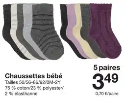 Zeeman Chaussettes bébé offre