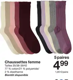 Zeeman Chaussettes femme offre