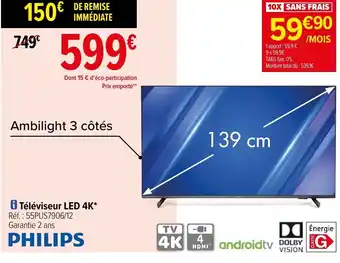 Carrefour Téléviseur LED 4K offre