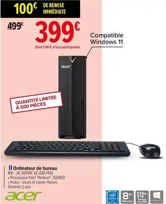 Carrefour Ordinateur de bureau offre