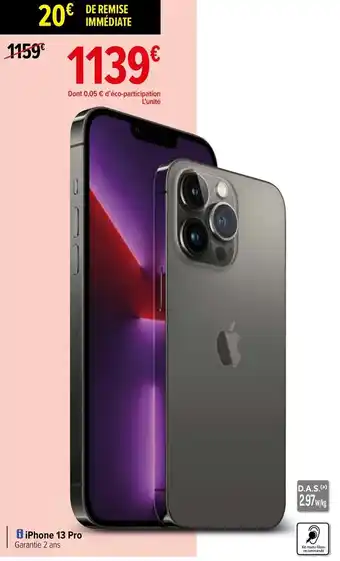 Carrefour Iphone 13 pro offre