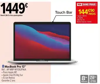 Carrefour Macbook pro 13 offre