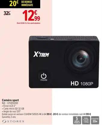 Carrefour Caméra sport offre