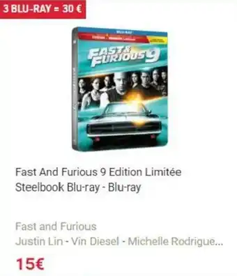 Fast and furious 9 edition limitée