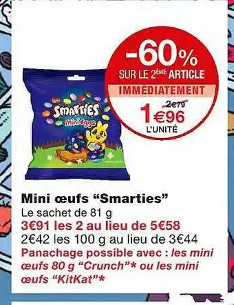 Monoprix Mini Oeufs offre