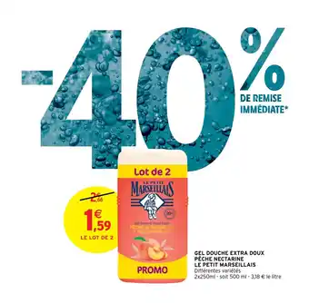 Intermarché Hyper Gel douche extra doux pêche nectarine offre
