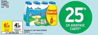 Intermarché Hyper Grandlait UHT demi écrémé candia offre