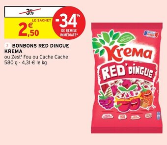 Intermarché Hyper Bonbons red dingue krema offre