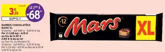Intermarché Hyper Barres chocolatées mars XL offre
