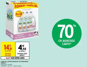 Intermarché Hyper Lessive liquide bouquet de provence persil offre