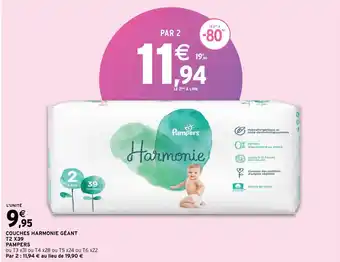 Intermarché Hyper Couches harmonie géant T2 X39 offre