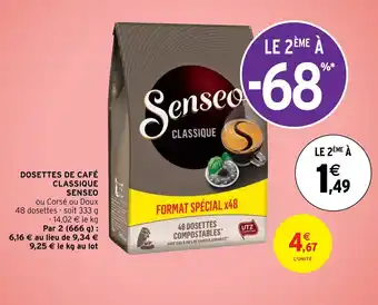 Intermarché Hyper Dosettes de Café Classique offre