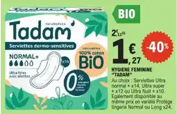 E.Leclerc Tadam Serviettes dermo-sensitives offre