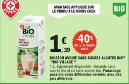 E.Leclerc BIO VILLAGE Boisson Avoine offre