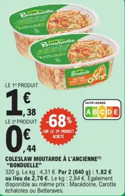 E.Leclerc Bonduelle Coleslaw moutarde à l'ancienne offre