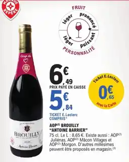 E.Leclerc Antoine Barrier Brouilly offre