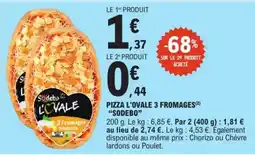 E.Leclerc SODEBO PIZZA L'OVALE 3 FROMAGES offre