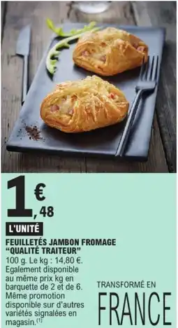 E.Leclerc Feuilletés Jambon Fromage offre