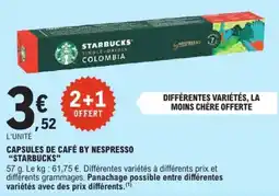 E.Leclerc STARBUCKS CAPSULES DE CAFÉ offre