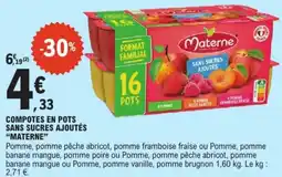 E.Leclerc Materne Compotes en pots offre