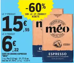 E.Leclerc méo Café en grains espresso offre