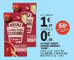 E.Leclerc HEINZ LA SAUCE TOMATE CUISINÉE offre