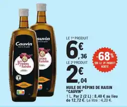 E.Leclerc Cauvin Huile de pépins de raisin offre
