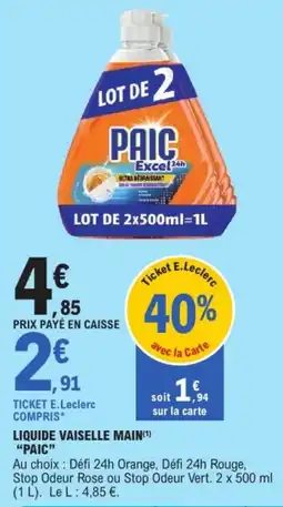 E.Leclerc PAIC LIQUIDE VAISSELLE MAIN offre