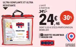 E.Leclerc DODO COUETTE VOLUM'MAX offre