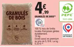 E.Leclerc GRANULÉS DE BOIS offre