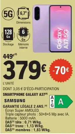 E.Leclerc SAMSUNG SMARTPHONE GALAXY A37 offre
