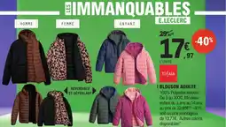 E.Leclerc Tissaia Blouson adulte offre