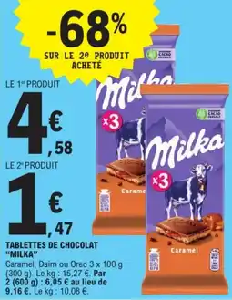 E.Leclerc Milka Tablettes de chocolat offre